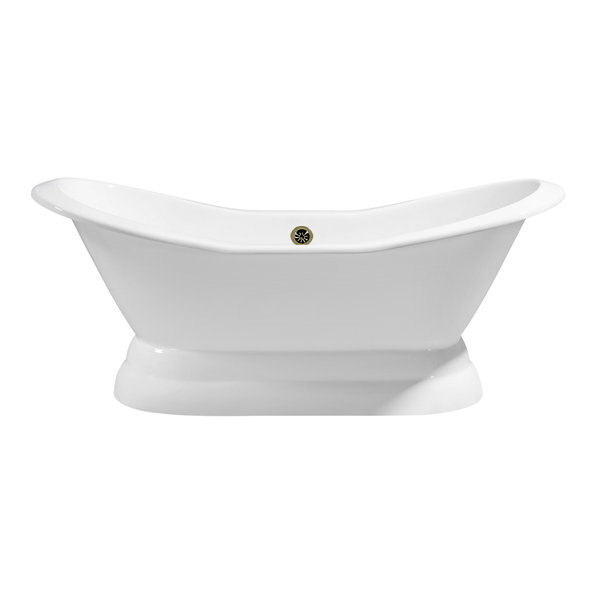 StreamlineBath 72" Streamline Freestanding Soaking Cast Iron Bathtub